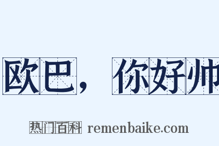 欧巴，你好帅是什么意思的图片